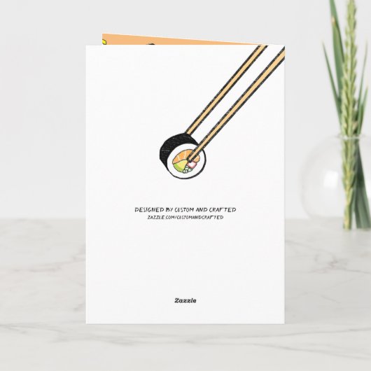 Carte "Tu me manques beaucoup de soja" "Faisons des sush (Dos)