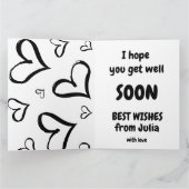 Carte Tu me manques l'amour costumisable (Intérieur)