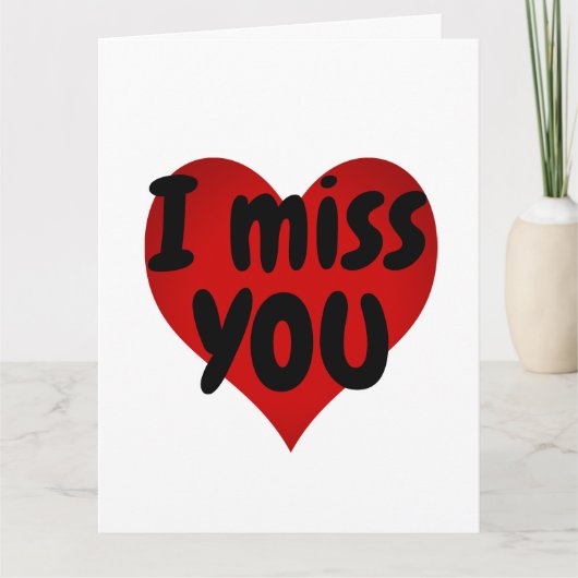 Carte Tu me manques l'amour costumisable (Devant)