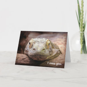 Carte Tu Me Manques Le Reptile Du Dragon Komodo.