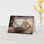 Carte Tu Me Manques Le Reptile Du Dragon Komodo Qui Te M (Fleur jaune)