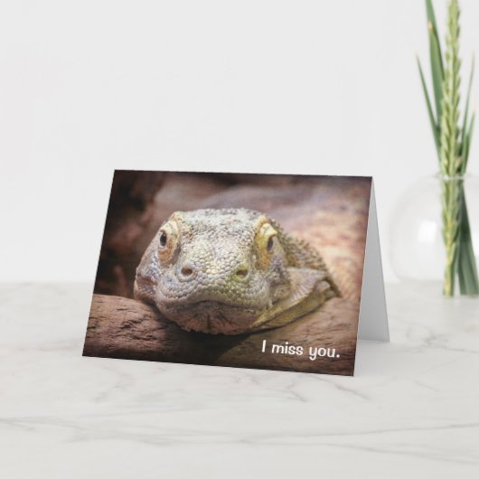Carte Tu Me Manques Le Reptile Du Dragon Komodo Qui Te M (Devant)