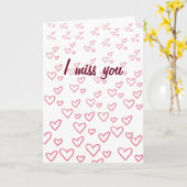 Carte Tu Me Manques Les Coeurs (Fleur jaune)