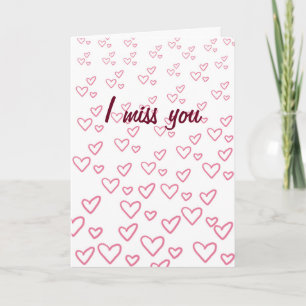 Carte Tu Me Manques Les Coeurs