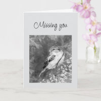 Tu me manques Oiseau Moineau Aquarelle dans la For