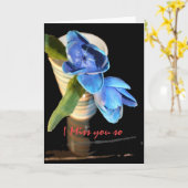 Carte Tu me manques tellement (Fleur jaune)