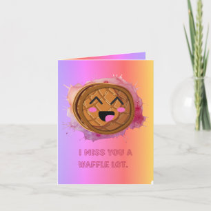 Carte Tu Me Manques Un Gros Tas De Gaufres Drôle De Jeu