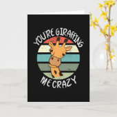 Carte Tu me rends fou avec tes girafes (Fleur jaune)