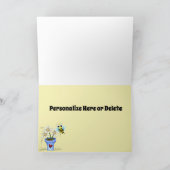 Carte Tu n'auras pas BEE My Valentine ? - Bleu, noir et  (Intérieur)