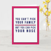 Carte Tu ne peux pas choisir ta famille Funny Fête des M (Fleur jaune)