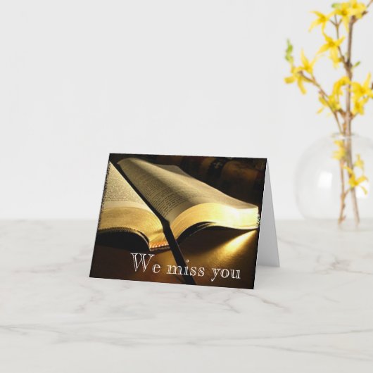 Carte Tu nous manque ! (Fleur jaune)