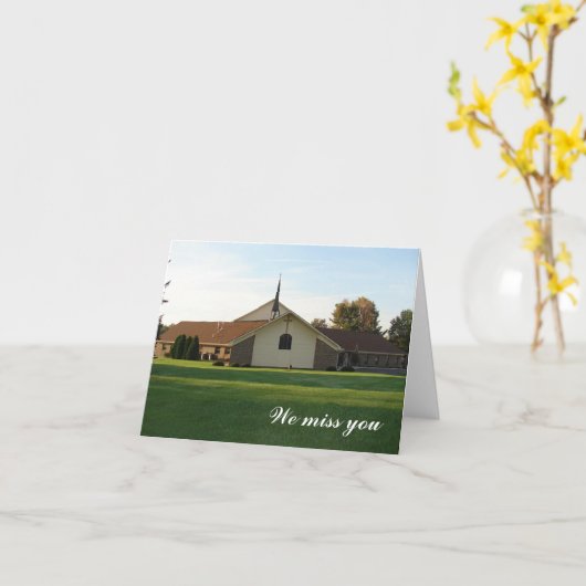 Carte Tu nous manque (Fleur jaune)