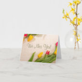 Carte Tu nous manque ! (Fleur jaune)