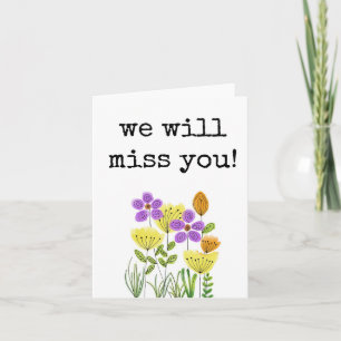 Carte Tu Nous Manqueras, Adieu, Bonne Chance, Cotravaill