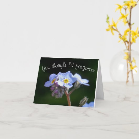 Carte tu pensais que j'avais oublié ? (Fleur jaune)