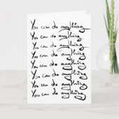 Carte TU PEUX FAIRE QUOI QUE CE SOIT ! Guillemet inspira (Devant)