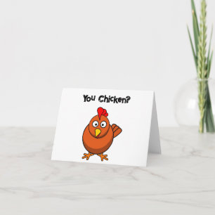 Carte Tu Poulet ?, Drôle Brown Caricature de coq
