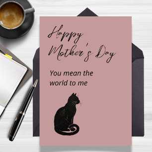 Carte Tu représentes le monde pour moi Chat Fête des mèr