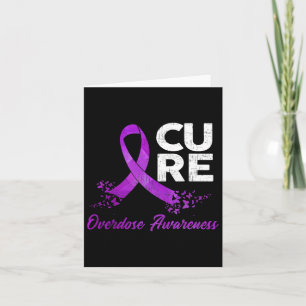 Carte Tu Ruban Floral de sensibilisation au surdosage Co