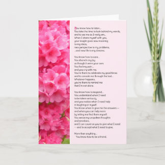 Carte Tu Sais Comment Écouter... L'Amitié