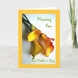 Carte Tu t'as manqué à la fête des mères, Calla Lilies