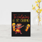 Carte Tu te calmes ou je te calme Expression drôle de mè (Fleur jaune)