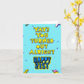 Carte Tu t'es bien passé. Joyeux 21. Modifier à l'intéri (Fleur jaune)