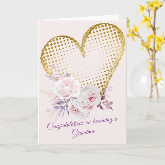 Carte Tu vas être grand-mère (Fleur jaune)