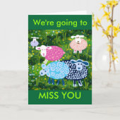 Carte Tu vas nous manquer (Fleur jaune)