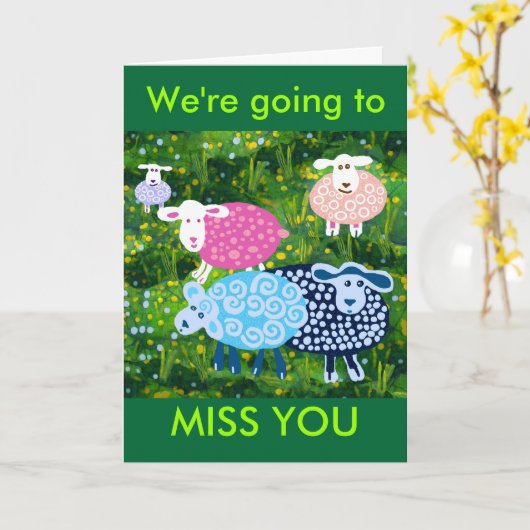 Carte Tu vas nous manquer (Fleur jaune)