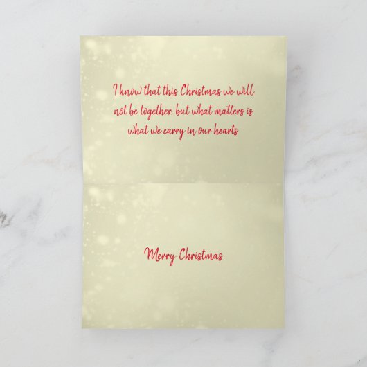 Carte Tu vas nous manquer Noël social (Intérieur)