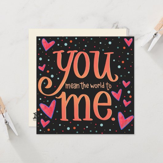 Carte Tu veux dire le monde pour moi mari marié (Devant/Arrière en situation)