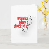 Carte Tu veux jouer docteur ? (Fleur jaune)