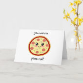 Carte Tu veux me pizza ? (Fleur jaune)