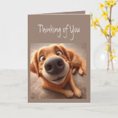 Carte Tu vois combien tu penses à ton chien (Fleur jaune)