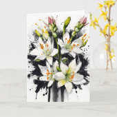 Carte Tuberose - Fleurs aquarelle (Fleur jaune)