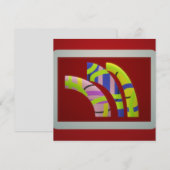 Carte Tubes design d'art graphique moderne sur prune som (Devant / Derrière)