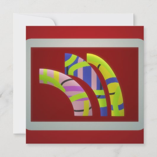 Carte Tubes design d'art graphique moderne sur prune som (Devant)