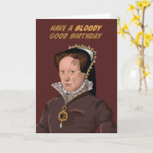 Carte Tudor Queen Mary I Bloody Bon Anniversaire (Fleur jaune)