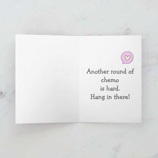 Carte Tuer la Chimio Comme une Reine ! Soutien Mignon Co (Intérieur)