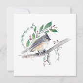 Carte Tufé Titmouse Oiseau Art (Devant)