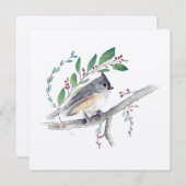 Carte Tufé Titmouse Oiseau Art (Devant / Derrière)
