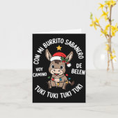 Carte Tuki Tuki Santa Hat Spanish Mexican Christmas Swea (Fleur jaune)