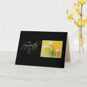 Carte Tulières de sympathie (Fleur jaune)