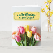 Carte Tulip Blooms Daughter Easter Card (Fleur jaune)