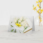Carte Tulip Bouquet sur la Bible Mariage (Fleur jaune)