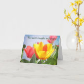 Carte Tulip Spring Joy Jour des terres Salutation (Fleur jaune)