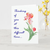 Carte Tulip Sympathy (Fleur jaune)