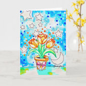 Carte Tulipe (Fleur jaune)