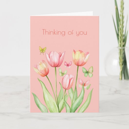 Carte Tulipe botanique fleurie Boho faite pour vous (Devant)